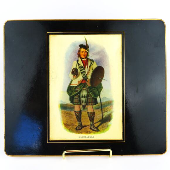 Vtg Lady Clare Scottish Clan Mini Placemats Set of 4 Felt Back Made in England - Picture 5 of 15